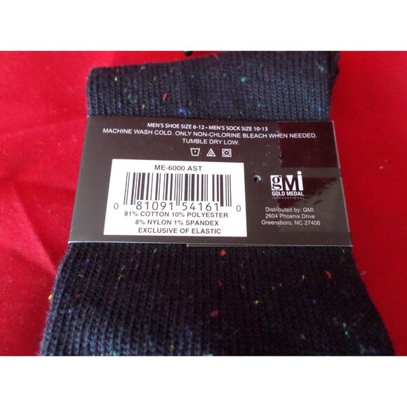 1 Pair Large Marc Ecko Cut & Sew Cotton Crew Socks 6-12 - Picture 4 of 5